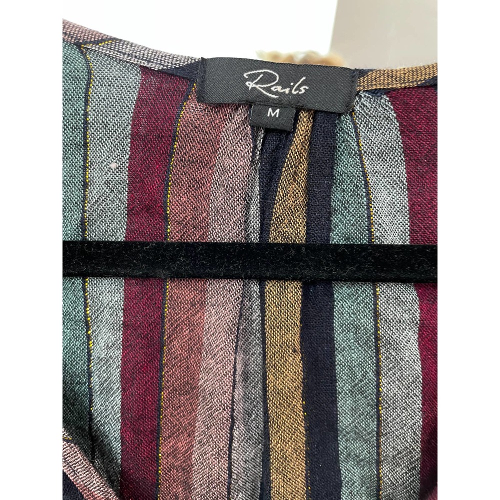 Rails Beaux Stripe Tie-Waist Button-Down Blouse I… - image 5